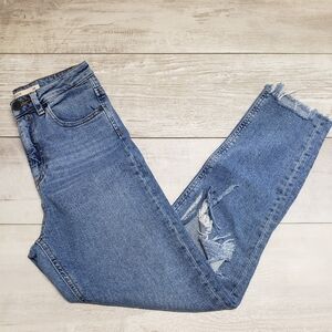 ASOS Denim Jeans Womens Size 26/32 High Rise Waisted Distressed Distroyed